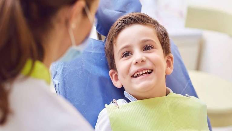 a child smiling