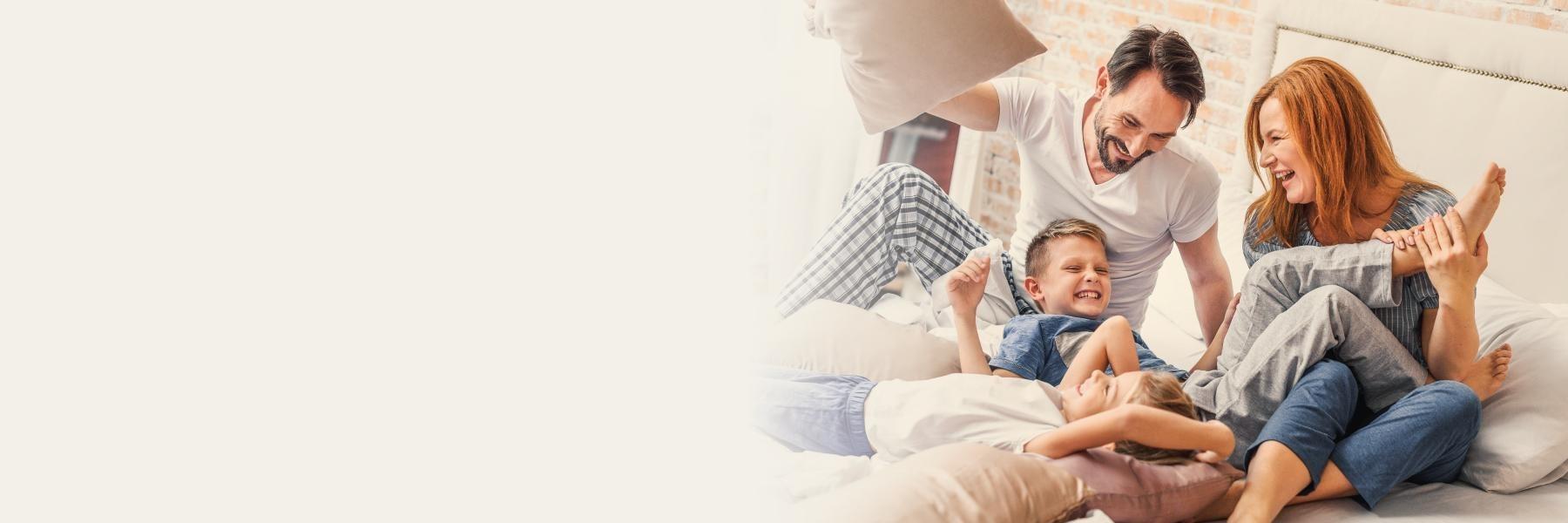 family pillow fight 